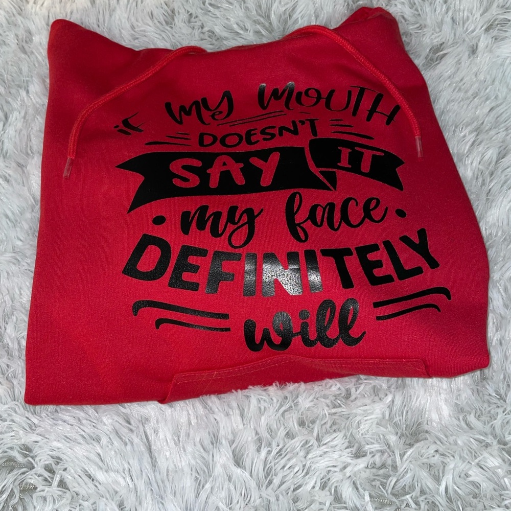This is an X-Large hoodie that I made